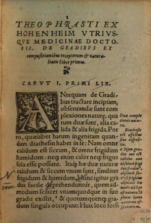 Aureoli Th. Paracelsi Heremitae Septem Libri De Gradibus, De Compositionibus, De Dosibus receptorum ac Naturalium : Cum scholiis quibusdam utilissimis, Quibus XVII. Capita De Anatomia in fine addita sunt praeclarißima