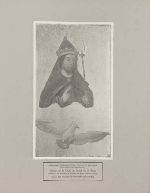 Giebelbild "Gottsohn und die Taube" der Seitenaltäre der Gruftkirche des Klosters Lichtenthal