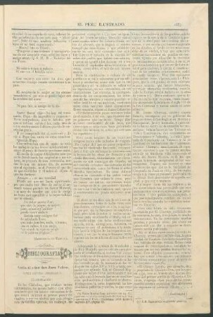 Bibliografía : Carta al señor don Juan Valera, sobre asuntos americanos. (Continuación)