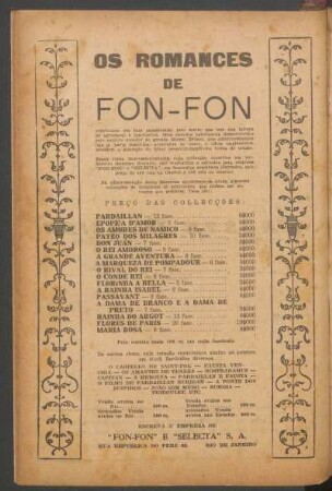 Os romances de Fon-Fon