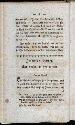 Zweyter Brief. Der vorige an den vorigen