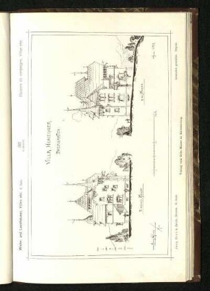 Tafel 33: Villa Honegger in Bremgarten: Eingangsfassade, Nordwest-Fassade