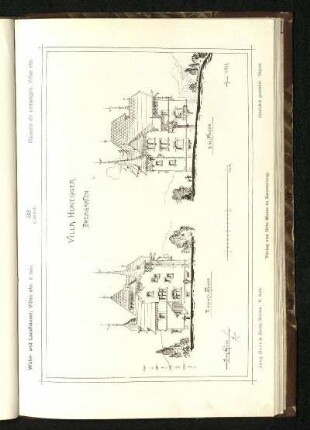 Tafel 33: Villa Honegger in Bremgarten: Eingangsfassade, Nordwest-Fassade