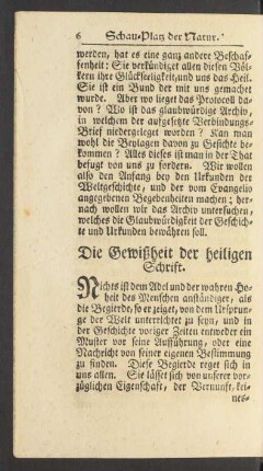 Die Gewißheit der heiligen Schrift.