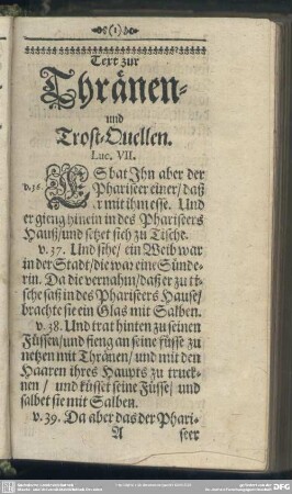 Text zur Thränen- und Trost-Quellen
