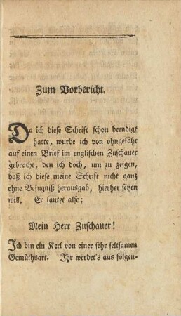 Zum Vorbericht