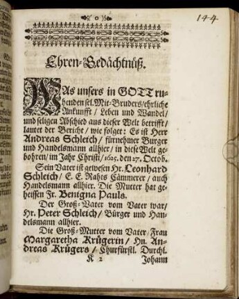 Ehren-Gedächtnüß.