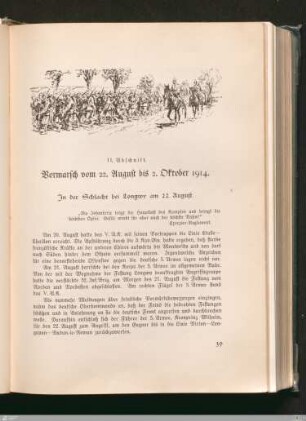 II. Vormarsch vom 22. August bis 2. Oktober 1914