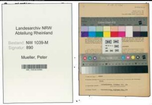 Entnazifizierung Peter Mueller , geb. 18.12.1891 (Gastwirt)