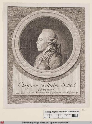 Porträt des Christian Wilhelm Scheel