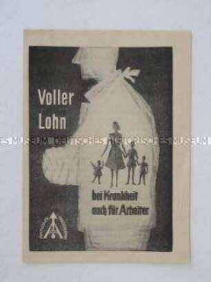 Propagandaschrift des DGB für vollen Lohn bei Krankheit
