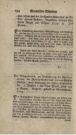 Der Bürgerfreund zur Beförderung des Christenthums, der Naturgeschichte und anderer Wissenschaften. St.1-6.