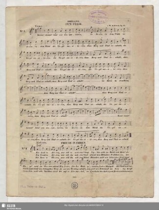 No. 2 Freude in Ehren: Ein Lied in Ehren