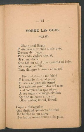 Sobre las olas. : Valse.