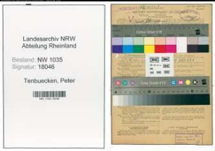 Entnazifizierung Peter Tenbuecken , geb. 11.06.1906 (Steiger)