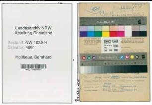 Entnazifizierung Bernhard Holthaus , geb. 09.09.1901 (Schuhmacher)