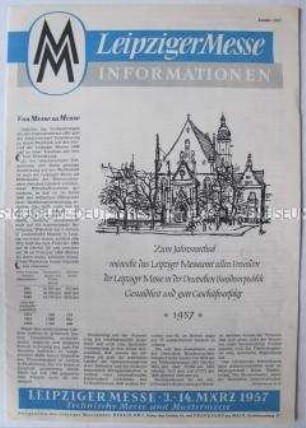 Informationsblatt des Messeamtes zur Leipziger Frühjahrsmesse 1957