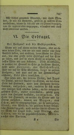 VI. Die Erdkugel