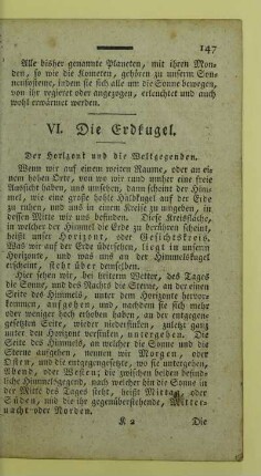 VI. Die Erdkugel