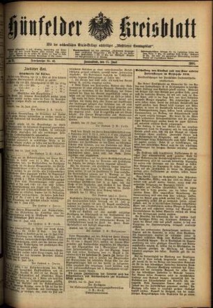 Ausgabe vom Samstag, den 17. Juni 1916.