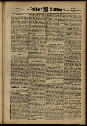 Zweite Ausgabe vom Mittwoch, den 22. Mai 1912.