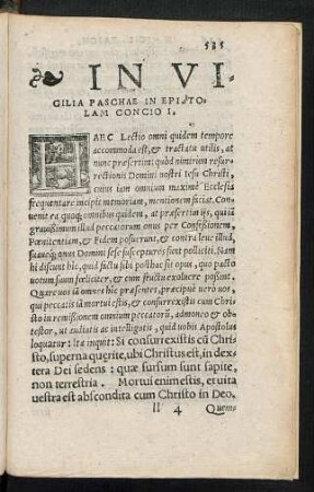 In Vigilia Paschae In Epistolam Concio ...