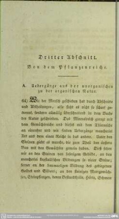 Dritter Abschnitt. Von dem Pflanzenreiche