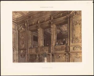 Reichsgericht, Leipzig: Empore des Senatssitzungssaals, perspektivische Ansicht (aus: Der Reichsgerichtsbau zu Leipzig, Leipzig o.J.)