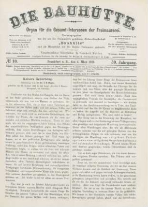 No. 10. Frankfurt a. M., den 4. März 1916. 59. Jahrgang.