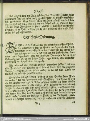 Gerichts-Ordnung