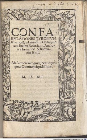 Confabulationes tyronum litterariorum : ad amussim Colloquiorum Erasmi Roterdami