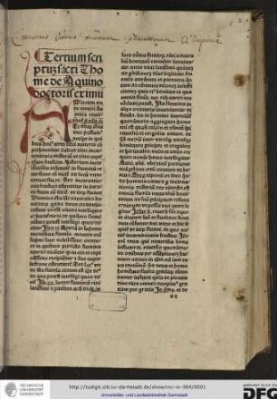 Tertium scriptum sancti Thome de Aquino doctoris eximii.