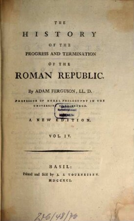 The history of the progress and termination of the Roman republic, 4