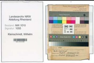 Entnazifizierung Wilhelm Kleinschmidt , geb. 25.07.1912 (Baufuehrer)