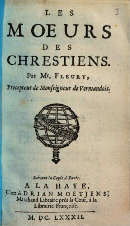 Les moeurs des chrestiens