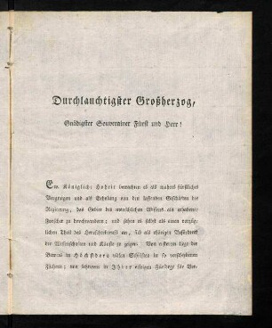 5-8, Durchlauchtigster Großherzog