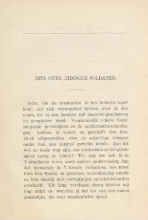 Iets over Indische soldaten