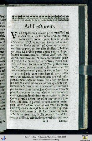 Ad Lectorem