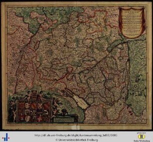 Circulus Suevicus in quo sunt Ducatus Wirtenbergensis, Marchionatus Badensis, & Burgoviensis ...