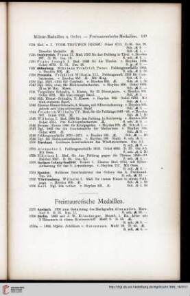 Freimaurerische Medaillen (Nr. 2757-2809)