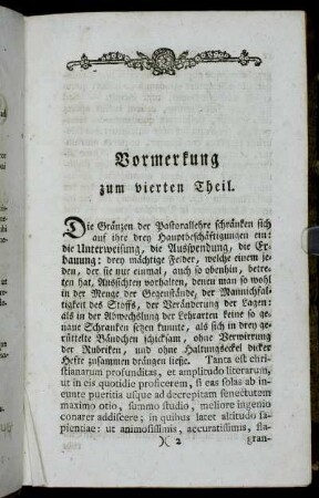 Vormerkung zum vierten Theil.