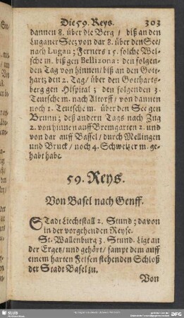 59. Reys. Von Basel nach Genff