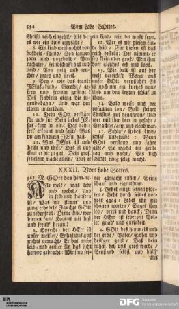 XXXII. Vom Lobe Gottes.