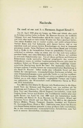 Dr. med. et rer. nat. h. c. Hermann August Krauß
