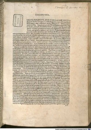 Comoediae : mit Kommentar von Aelius Donatus und Johannes Calphurnius (zu Heauton Timorumenos). Rev. von Aloisius Strazarolus