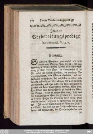 Zwote Vorbereitungspredigt über 2 Corinth. V. 14. 15.