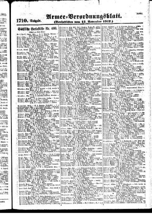 1710. Ausgabe. Donnerstag, 15. November 1917