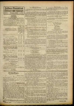 Zweite Ausgabe vom Samstag, den 04. Mai 1918.