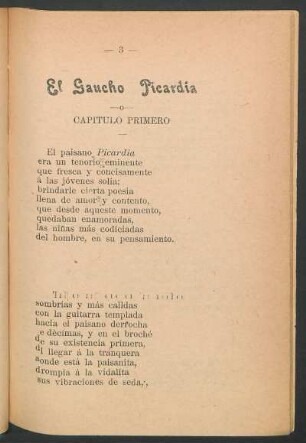 El gaucho Picardia : o capítulo primero