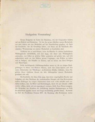 Zur Geschichte der Medicinischen Klinik der Universität Würzburg : Festrede zur Feier des dreihundert und zweiten Stiftungstages der Julius-Maximilians-Universität, gehalten am 2. Januar 1884